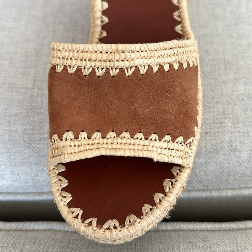 Tory Burch size 8.5 women’s platform / wedge sandal heels EUC - Picture 4 of 9